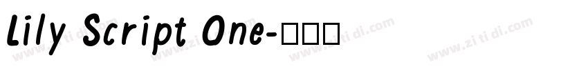 Lily Script One字体转换